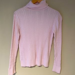 Croft & Barrow Pink Knit Turtleneck Sweater